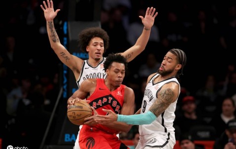 巴恩斯15分克拉克斯顿22+11 猛龙大胜送篮网5连败